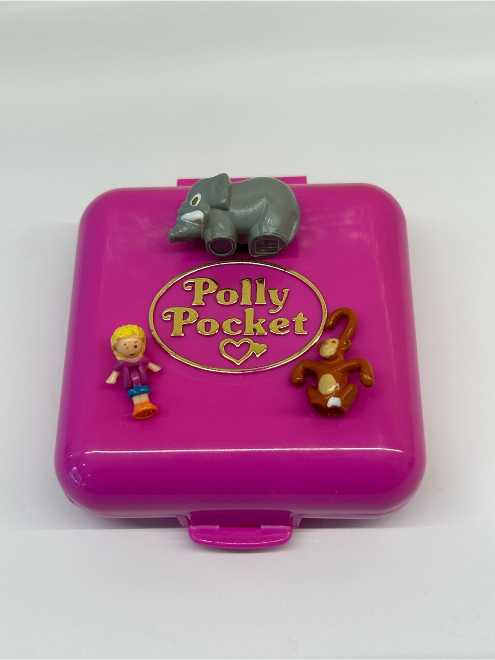 Vintage 1989 Bluebird Polly Pocket Wild Zoo World + 3 Figures Near Complete (18B